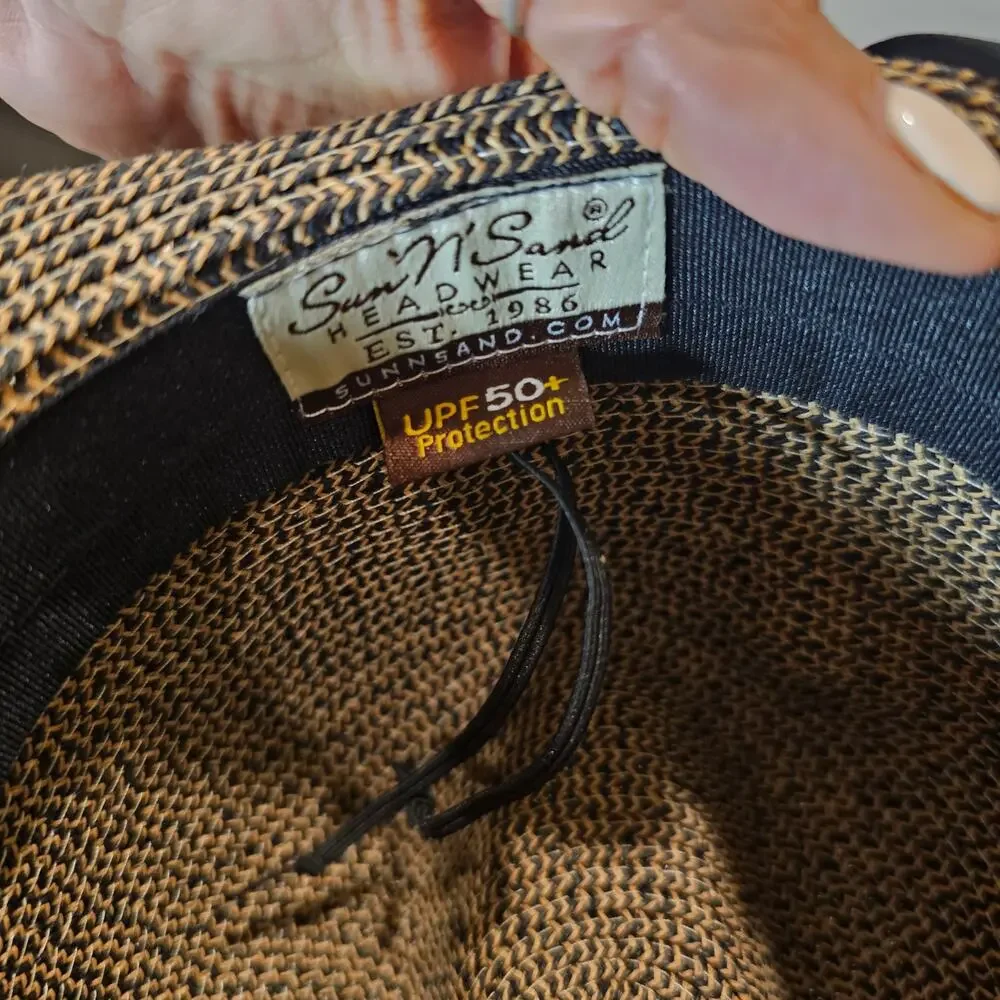 NWOT Sun N Sand Women's Straw Hat with Back Bow